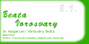 beata vorosvary business card
